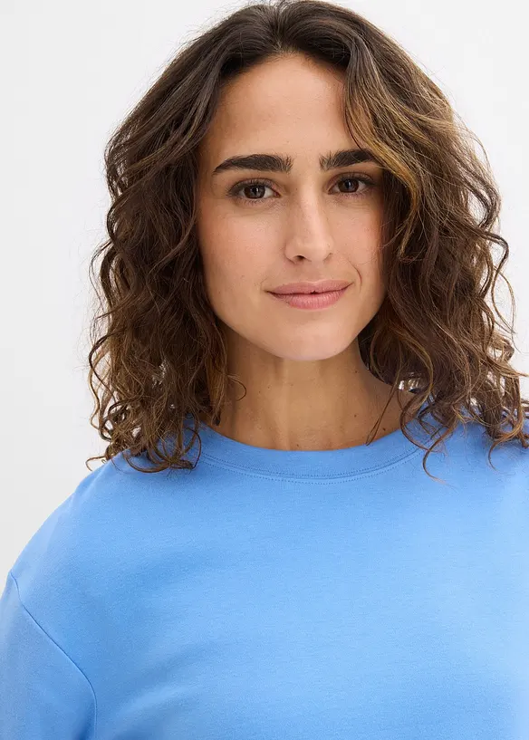 Triko s dlouh&yacute;m ruk&aacute;vem, z těžk&eacute;ho materi&aacute;lu z čist&eacute; organick&eacute; bavlny, bonprix