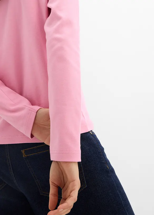 Triko s dlouh&yacute;m ruk&aacute;vem, z těžk&eacute;ho materi&aacute;lu z čist&eacute; organick&eacute; bavlny, bonprix