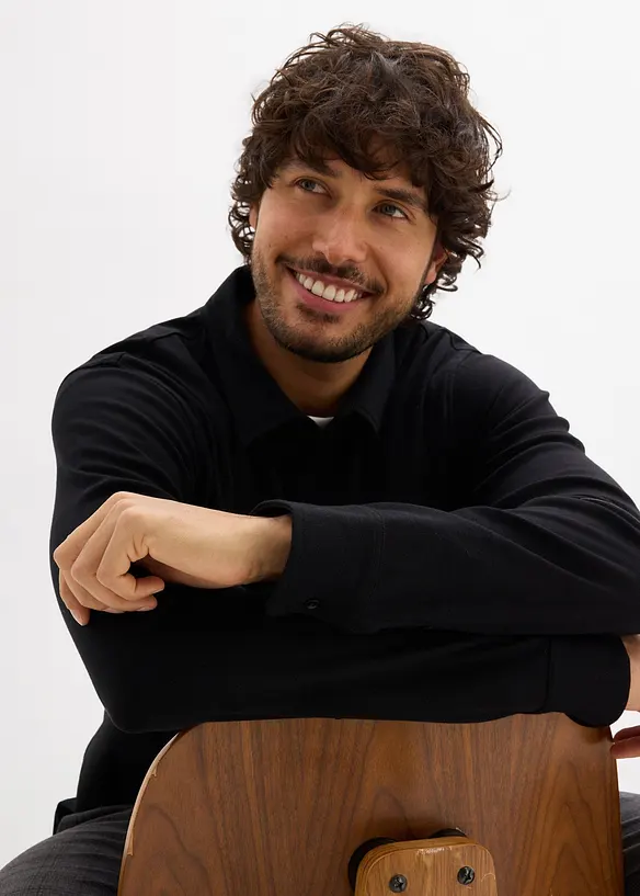 P&oacute;lo tričko s dlouh&yacute;m ruk&aacute;vem, z velmi měkk&eacute; bavlny, Slim Fit, bonprix