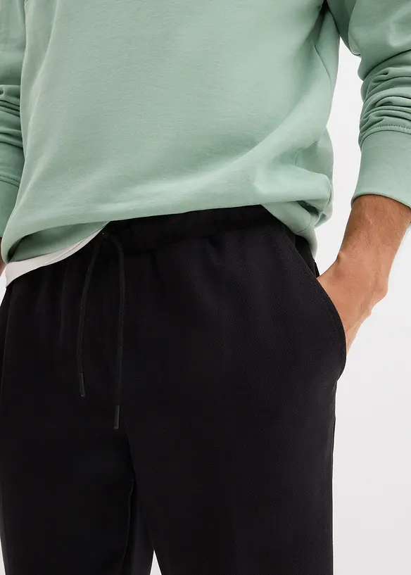 Kalhoty z pik&eacute; z bavlněn&eacute;ho streče, Slim Fit, bonprix