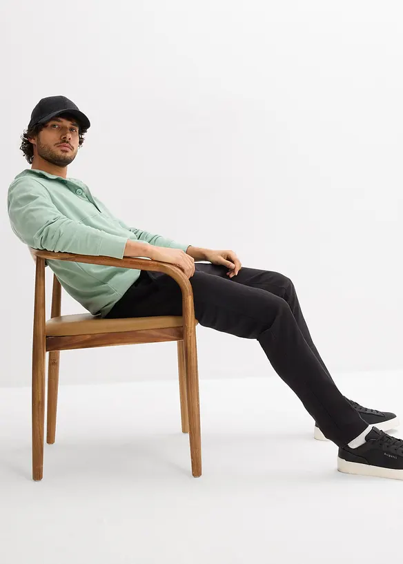 Kalhoty z pik&eacute; z bavlněn&eacute;ho streče, Slim Fit, bonprix