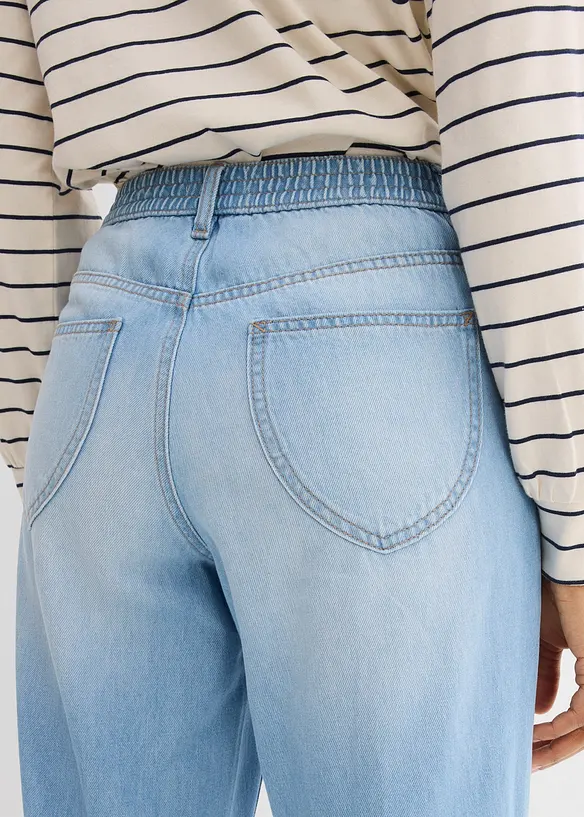 Dž&iacute;ny Wide Leg, Mid Waist, bavlna, bonprix