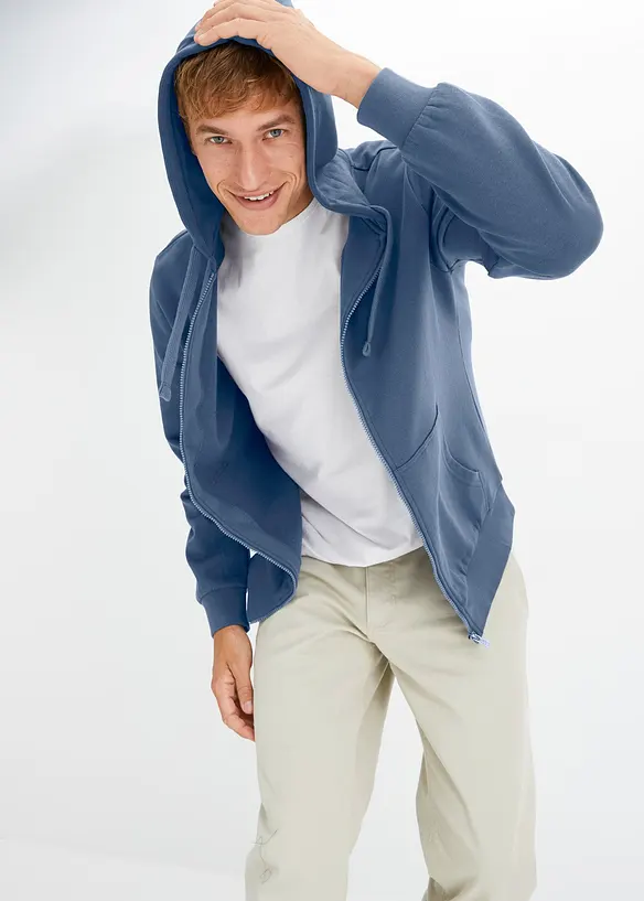 Mikina s kapuc&iacute; a zipem, bonprix