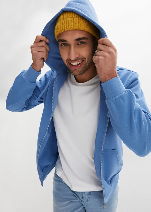 Mikina s kapuc&iacute; a zipem, bonprix