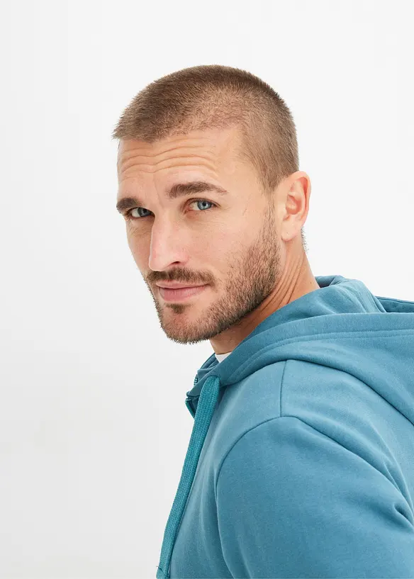 Mikina s kapuc&iacute; a zipem, bonprix