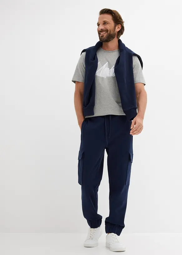Joggingov&eacute; kalhoty s cargo kapsami, Loose Fit, bonprix