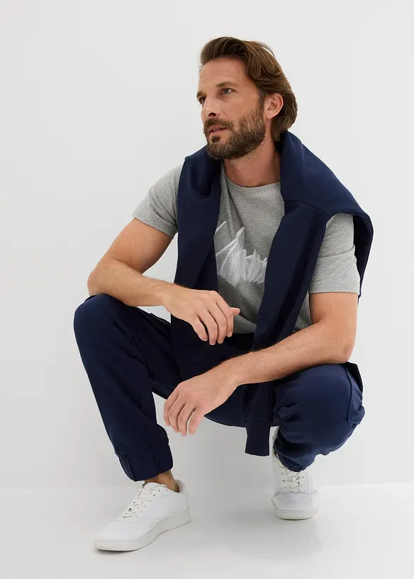 Joggingov&eacute; kalhoty s cargo kapsami, Loose Fit, bonprix