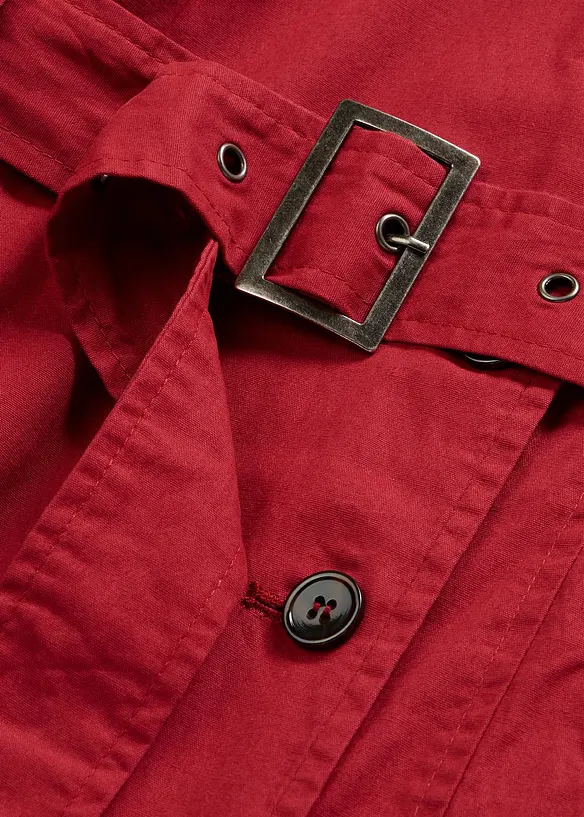 Dlouh&yacute; trenčkot s p&aacute;skem v pase, bonprix