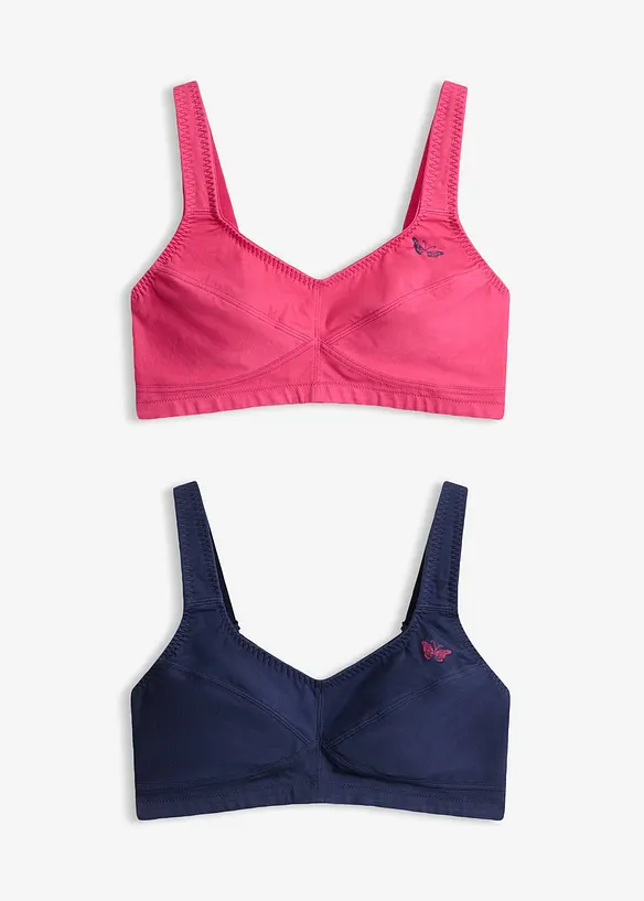 Podprsenka bez kostic, s organickou bavlnou (2 ks v balen&iacute;), bonprix