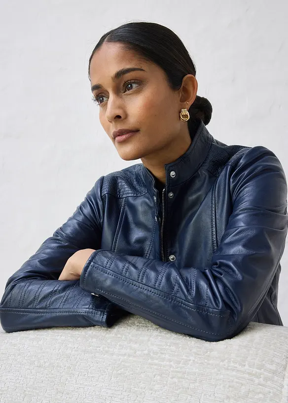 Kožen&aacute; bunda z napa jehnětiny, bonprix