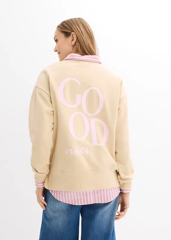 Oversize mikina z organick&eacute; bavlny, bonprix