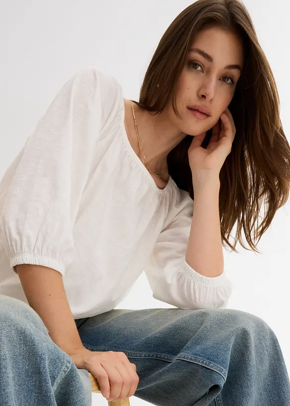 &Uacute;pletov&aacute; halenka z čist&eacute; organick&eacute; bavlny, bonprix