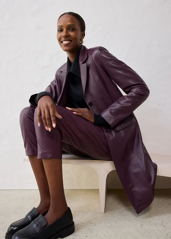 Blejzrov&yacute; kab&aacute;t z jehněč&iacute; kůže nappa, bonprix