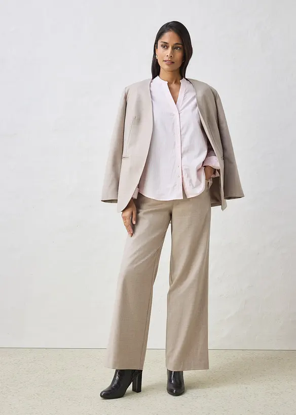 &Scaron;irok&eacute; kalhoty s 5 kapsami, s vlnou, bonprix