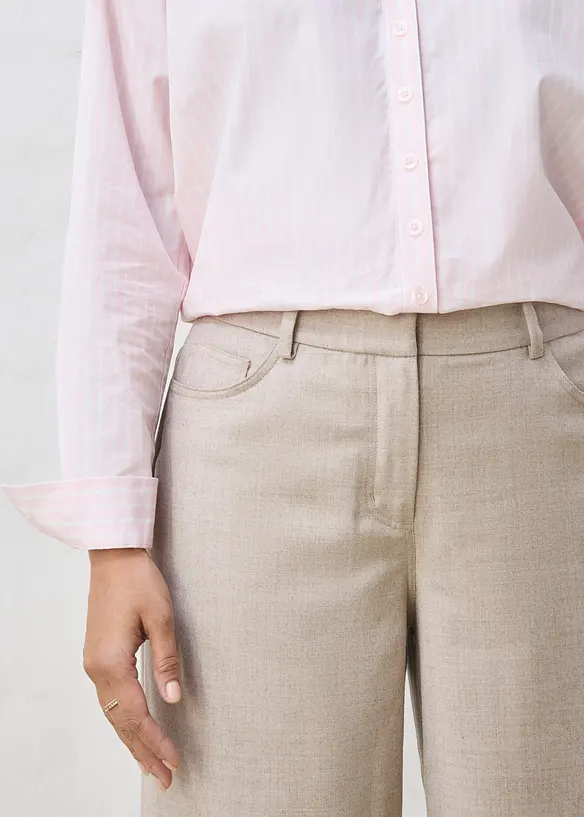 &Scaron;irok&eacute; kalhoty s 5 kapsami, s vlnou, bonprix