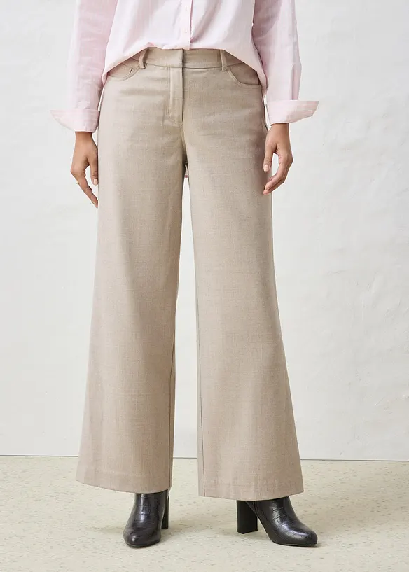 &Scaron;irok&eacute; kalhoty s 5 kapsami, s vlnou, bonprix