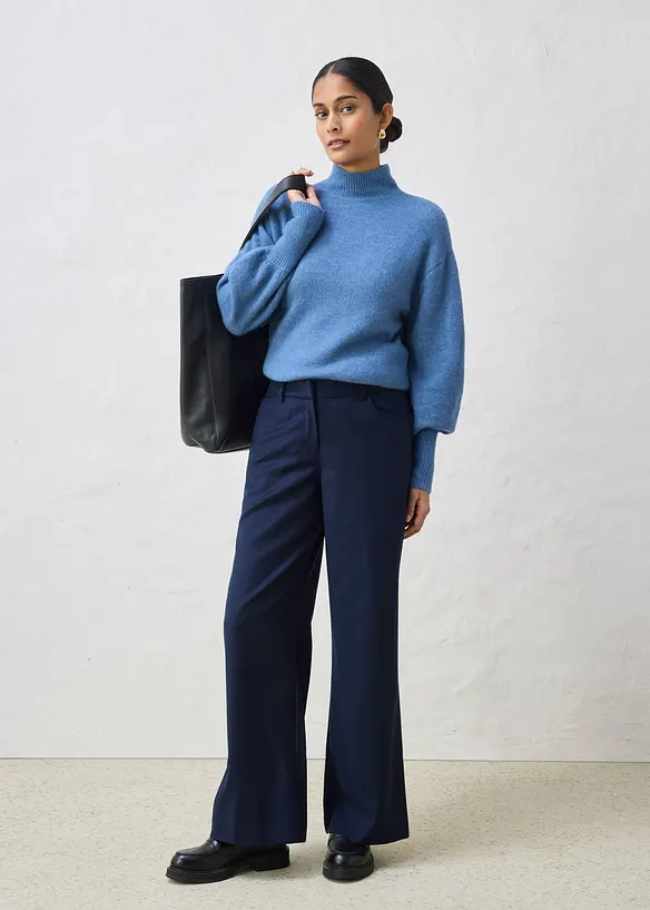 &Scaron;irok&eacute; kalhoty s 5 kapsami, s vlnou, bonprix