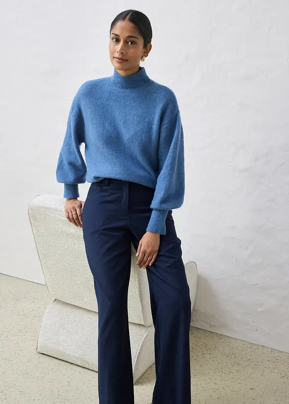 &Scaron;irok&eacute; kalhoty s 5 kapsami, s vlnou, bonprix