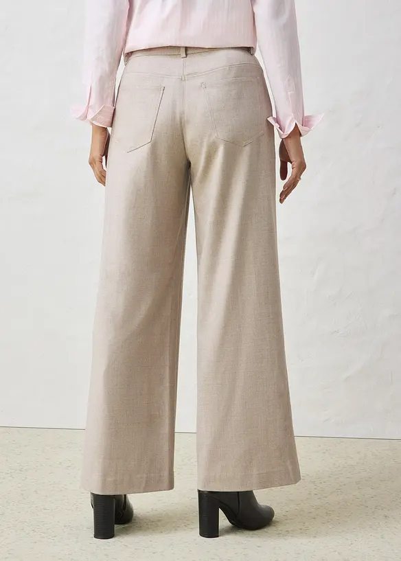 &Scaron;irok&eacute; kalhoty s 5 kapsami, s vlnou, bonprix