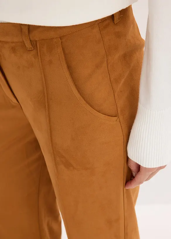 Roz&scaron;&iacute;řen&eacute; kalhoty z uměl&eacute; semi&scaron;ov&eacute; kůže, bonprix