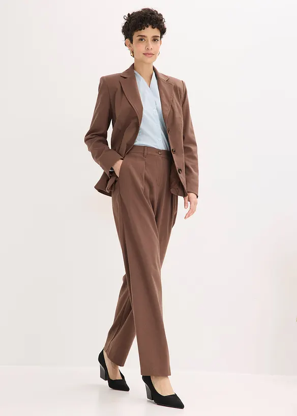 Kalhoty Barrel Fit se sklady v pase, bonprix