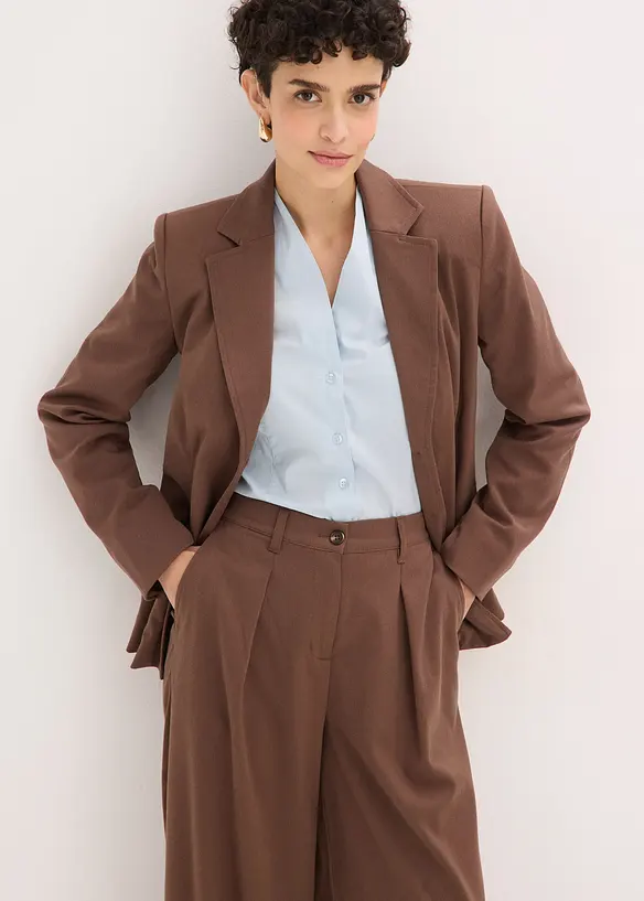 Kalhoty Barrel Fit se sklady v pase, bonprix