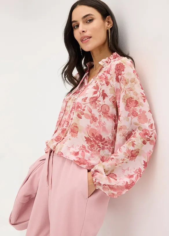 &Scaron;ifonov&aacute; tunika s v&aacute;začkou, bonprix