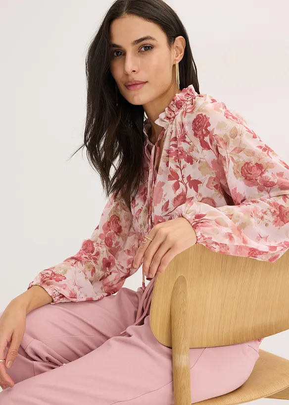 &Scaron;ifonov&aacute; tunika s v&aacute;začkou, bonprix