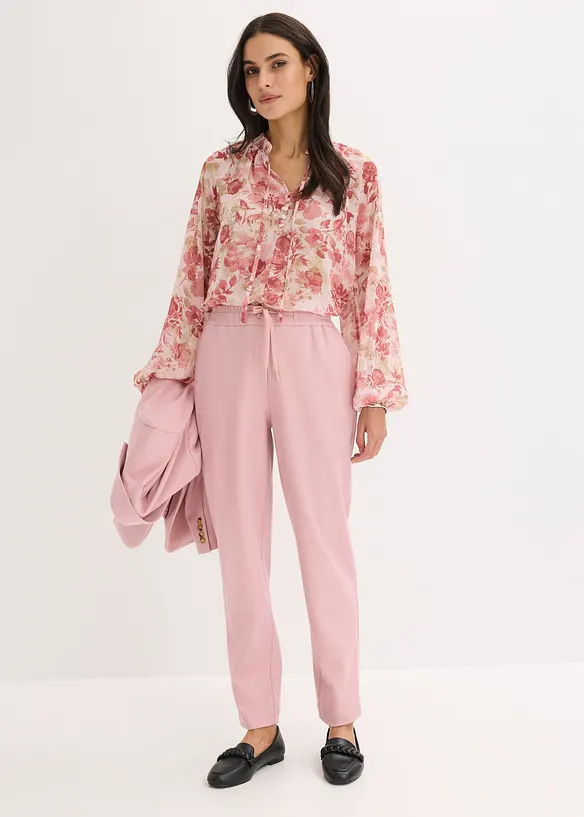 Elegantn&iacute; strečov&eacute; kalhoty, bonprix