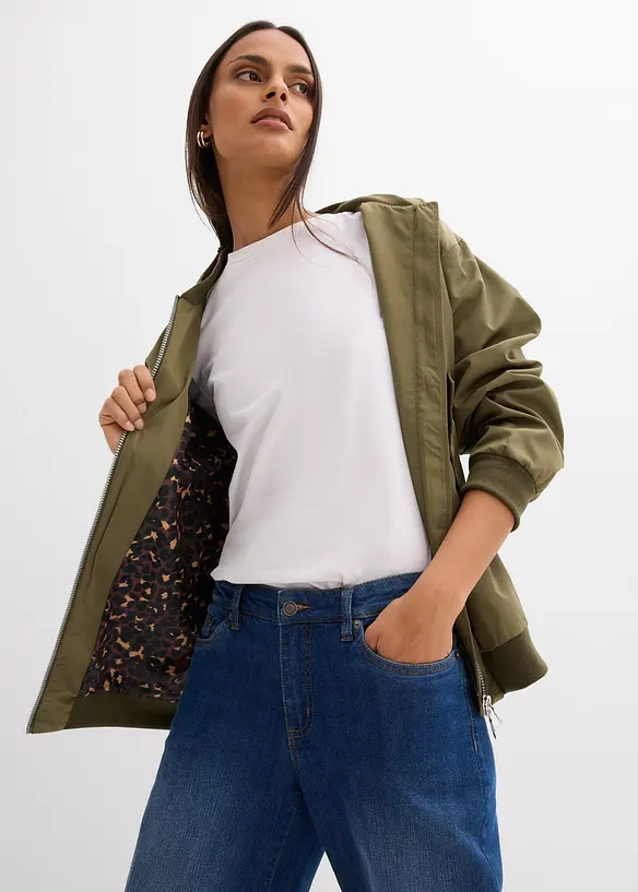 &Scaron;irok&aacute; leteck&aacute; bunda s pod&scaron;&iacute;vkou s leopard&iacute;m vzorem, bonprix