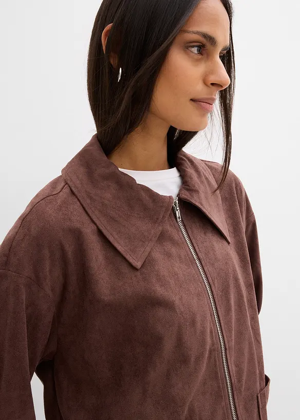 Ko&scaron;ilov&aacute; bunda z uměl&eacute; velurov&eacute; kůže, bonprix