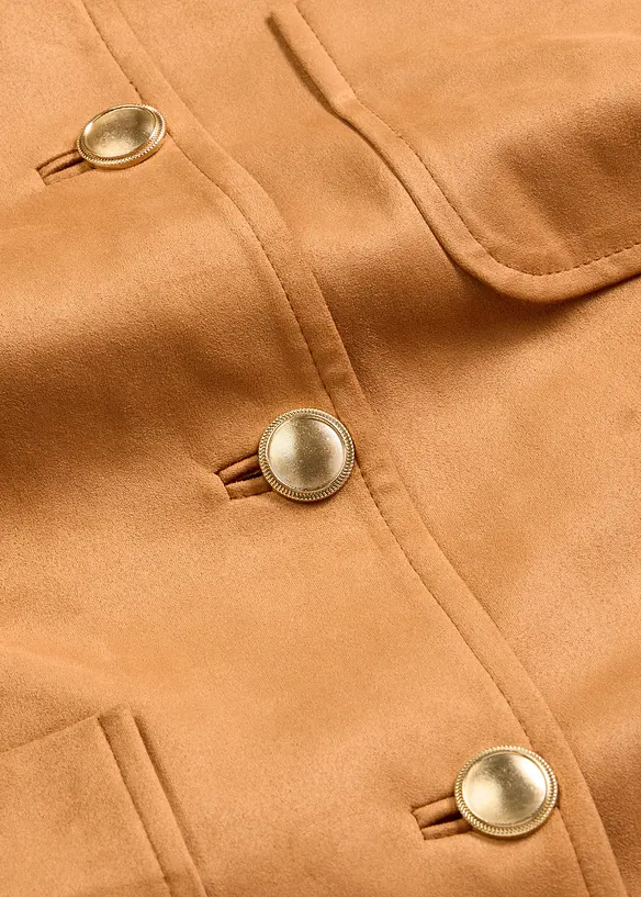 Bunda z uměl&eacute; velurov&eacute; kůže, bonprix