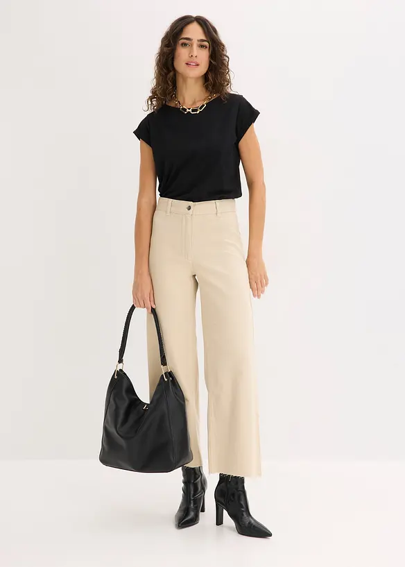 Keprov&eacute; kalhoty z čist&eacute; bavlny, bonprix