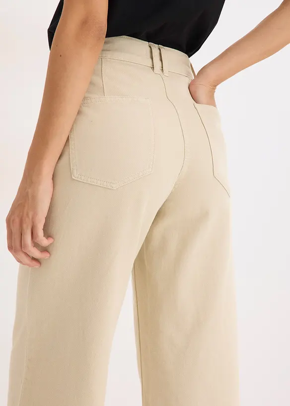 Keprov&eacute; kalhoty z čist&eacute; bavlny, bonprix