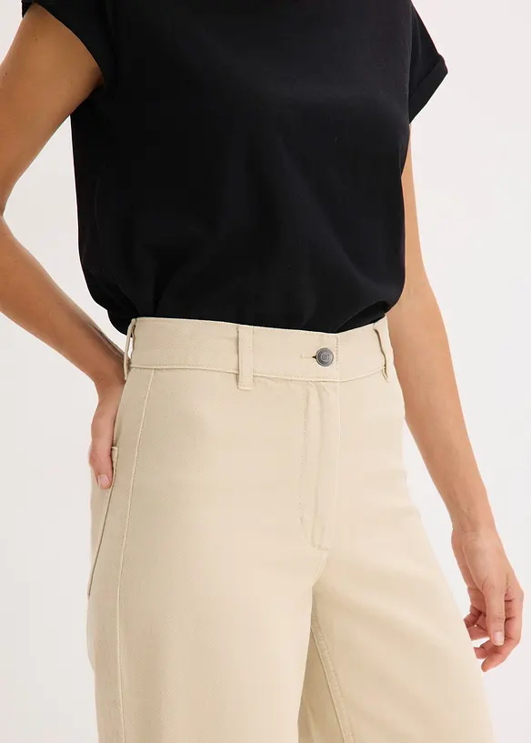 Keprov&eacute; kalhoty z čist&eacute; bavlny, bonprix