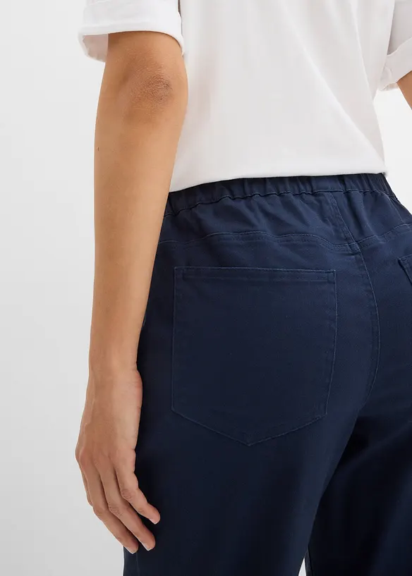 Keprov&eacute; kalhoty Barrel, Mid Waist, pohodln&yacute; pas, bonprix