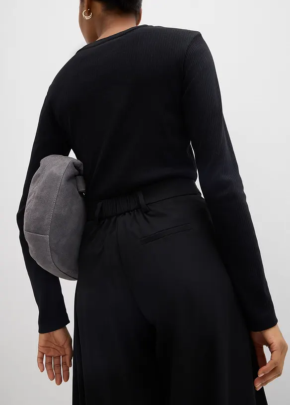 &Scaron;iroce střižen&eacute; kalhoty s pohodln&yacute;m pasem, bonprix