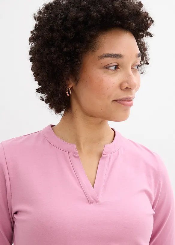 Henley triko k bokům, bonprix