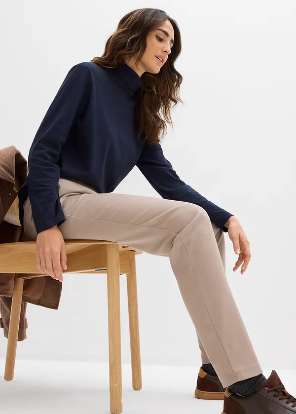 Kalhoty chino z visk&oacute;zov&eacute; směsi, bonprix