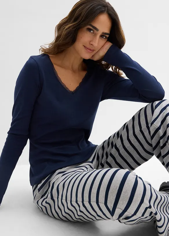 Tričko s dlouh&yacute;m ruk&aacute;vem, bonprix