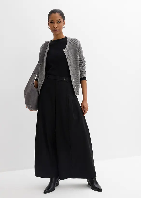 &Scaron;iroce střižen&eacute; kalhoty s pohodln&yacute;m pasem, bonprix