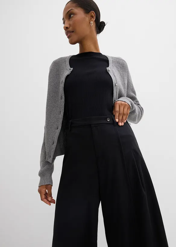 &Scaron;iroce střižen&eacute; kalhoty s pohodln&yacute;m pasem, bonprix