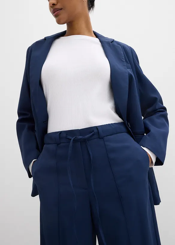 Kalhoty s rovn&yacute;m střihem a pohodln&yacute;m pasem, bonprix