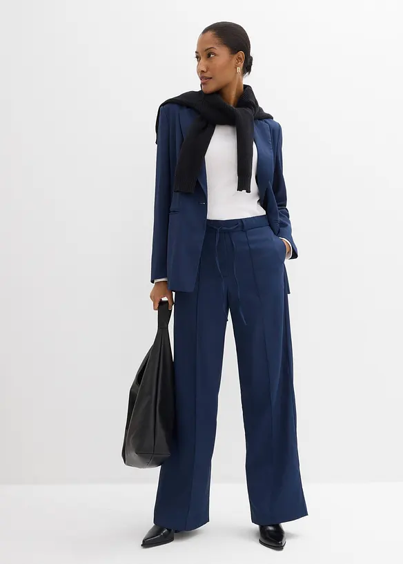 Kalhoty s rovn&yacute;m střihem a pohodln&yacute;m pasem, bonprix