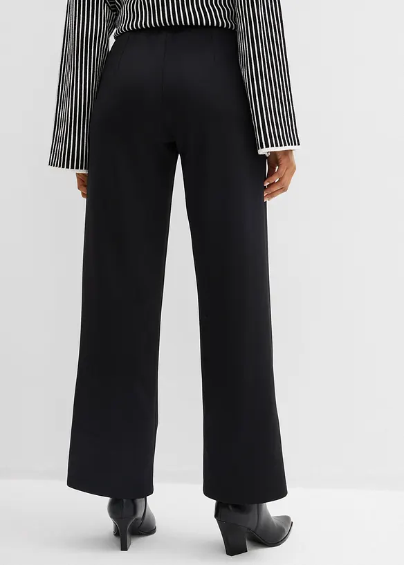 Pohodln&eacute; kalhoty ze spl&yacute;vav&eacute; tepl&aacute;koviny, bonprix