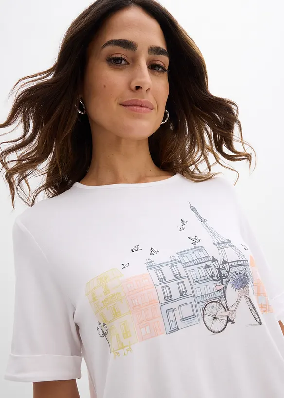 Tričko z visk&oacute;zov&eacute; směsi, bonprix