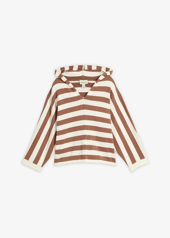 Oversize svetr z jemn&eacute; pleteniny z bavlněn&eacute; směsi, bonprix