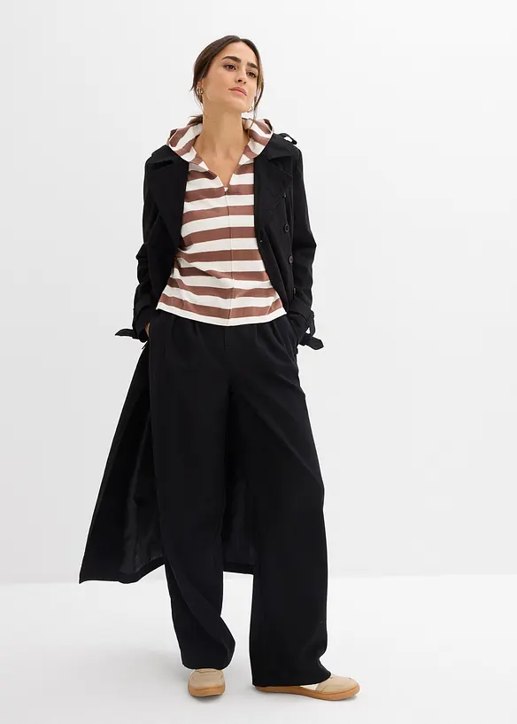 Oversize svetr z jemn&eacute; pleteniny z bavlněn&eacute; směsi, bonprix