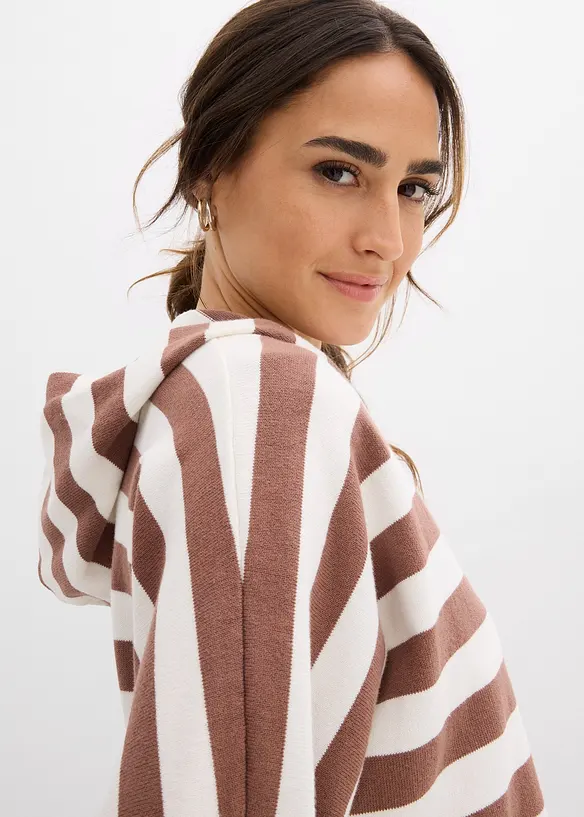 Oversize svetr z jemn&eacute; pleteniny z bavlněn&eacute; směsi, bonprix