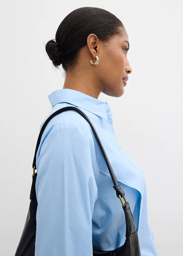 Bavlněn&aacute; halenka s v&aacute;začkou, bonprix